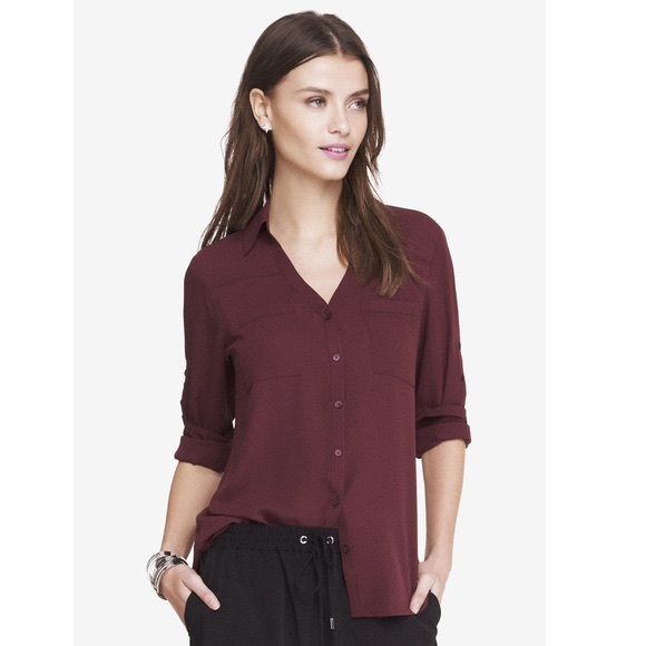 Express Tops - Satin Portofino shirt